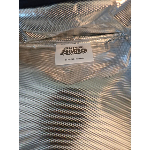 Super Mario Nintendo Coins Mushrooms Star Insulated Soft Lunch Box Bag Tote - Picture 7 of 8